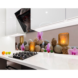 Наклейка на кухонний фартух 65 х 250 см, з фотодруком та захисною ламінацією квіти, свічки (БП-s_fl11714-2) - Інтернет-магазин спільних покупок ToGether