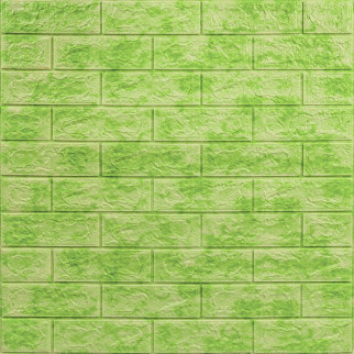 Декоративна 3D панель самоклейка під цеглу Зелений мармур 700х770х5мм (064) SW-00000034 - Інтернет-магазин спільних покупок ToGether