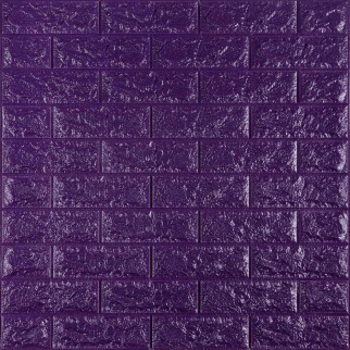 3D панель самоклеюча цегла Фіолетовий 700х770х7мм (016-7) SW-00000062 - Інтернет-магазин спільних покупок ToGether