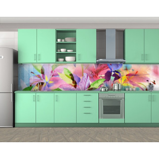 Наклейка на кухонний фартух 60 х 250 см, з фотодруком та захисною ламінацією абстракція з квітів (БП-s_fl101-1) - Інтернет-магазин спільних покупок ToGether