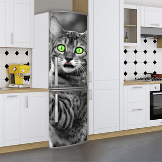 Наклейки для холодильника, кішка, 200х65 см - Лицьова (В), з ламінуванням - Інтернет-магазин спільних покупок ToGether