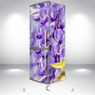 Наклейки для холодильника, квіти, 180х60 см - Лицьова + Права (C), з ламінуванням - Інтернет-магазин спільних покупок ToGether