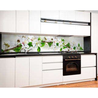 Наклейка на кухонний фартух 60 х 250 см, фотодрук із захисною ламінацією вишні, квіти (БП-s_fl11680-1) - Інтернет-магазин спільних покупок ToGether