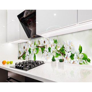Наклейка на кухонний фартух 65 х 300 см, фотодрук із захисною ламінацією вишні, квіти (БП-s_fl11680-4) - Інтернет-магазин спільних покупок ToGether