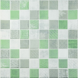 Панель стінова 3D 700х700х4мм мозаїка зелена (D) SW-00002010 - Інтернет-магазин спільних покупок ToGether