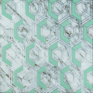 Панель стінова 3D 700х700х4мм сіро-зелені стільники мармур (D) SW-00002006 - Інтернет-магазин спільних покупок ToGether