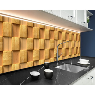Наклейка на кухонний фартух 60 х 250 см, з фотодруком та захисною ламінацією з текстурою кубів (БП-s_3d1005-1) - Інтернет-магазин спільних покупок ToGether