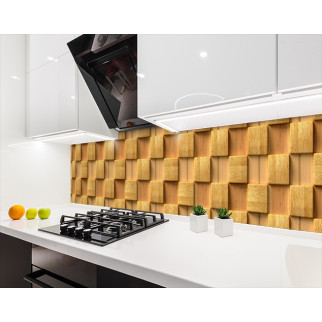 Наклейка на кухонний фартух 60 х 300 см, з фотодруком та захисною ламінацією з текстурою кубів (БП-s_3d1005-3) - Інтернет-магазин спільних покупок ToGether