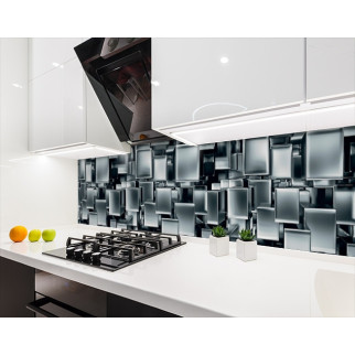 Наклейка на кухонний фартух 60 х 200 см, з фотодруком та захисною ламінацією з текстурою 3д кубів (БП-s_3d1019) - Інтернет-магазин спільних покупок ToGether