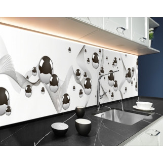 Наклейка на кухонний фартух 60 х 250 см, з фотодруком та захисною ламінацією дзеркальні кулі (БП-s_ab11067-1) - Інтернет-магазин спільних покупок ToGether