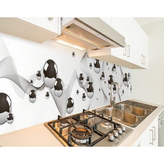 Наклейка на кухонний фартух 65 х 250 см, з фотодруком та захисною ламінацією дзеркальні кулі (БП-s_ab11067-2) - Інтернет-магазин спільних покупок ToGether