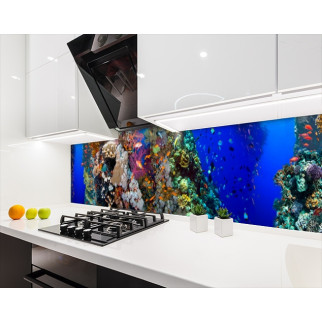 Наклейка на кухонний фартух 65 х 250 см, з фотодруком та захисною ламінацією підводний світ (БП-s_an036-2) - Інтернет-магазин спільних покупок ToGether