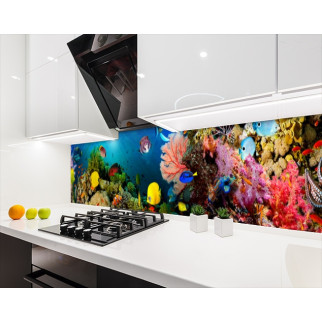 Наклейка на кухонний фартух 60 х 250 см, з фотодруком та захисною ламінацією з морською фауною (БП-s_an038-1) - Інтернет-магазин спільних покупок ToGether