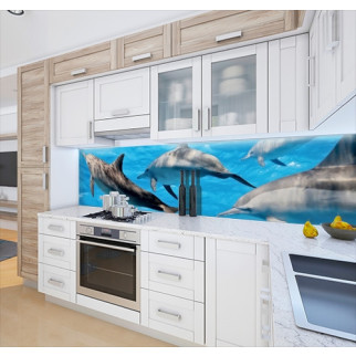 Наклейка на кухонний фартух 65 х 250 см, з фотодруком та захисною ламінацією з морськими тваринами (БП-s_an114-2) - Інтернет-магазин спільних покупок ToGether