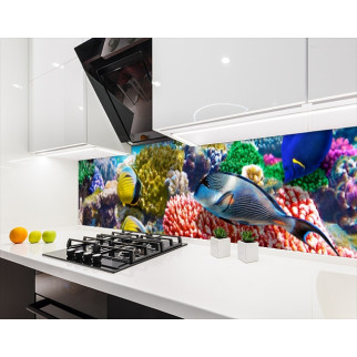 Наклейка на кухонний фартух 65 х 250 см, з фотодруком та захисною ламінацією з морською флорою (БП-s_an126-2) - Інтернет-магазин спільних покупок ToGether