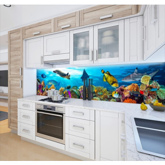 Наклейка на кухонний фартух 60 х 250 см, з фотодруком та захисною ламінацією підводний світ (БП-s_an141-1) - Інтернет-магазин спільних покупок ToGether