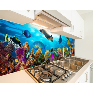 Наклейка на кухонний фартух 65 х 250 см, з фотодруком та захисною ламінацією підводний світ (БП-s_an141-2) - Інтернет-магазин спільних покупок ToGether