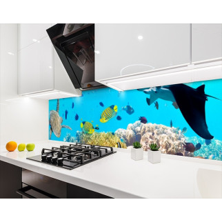 Наклейка на кухонний фартух 65 х 300 см, з фотодруком та захисною ламінацією з підводним світом (БП-s_an144-4) - Інтернет-магазин спільних покупок ToGether