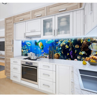 Наклейка на кухонний фартух 60 х 300 см, з фотодруком та захисною ламінацією підводні мешканці (БП-s_an145-3) - Інтернет-магазин спільних покупок ToGether