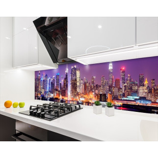 Наклейка на кухонний фартух 60 х 250 см, з фотодруком та захисною ламінацією Нью-Йорк вечірній (БП-s_ar129-1) - Інтернет-магазин спільних покупок ToGether