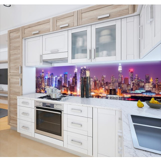 Наклейка на кухонний фартух 65 х 300 см, з фотодруком та захисною ламінацією Нью-Йорк вечірній (БП-s_ar129-4) - Інтернет-магазин спільних покупок ToGether