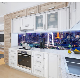 Наклейка на кухонний фартух 60 х 300 см, з фотодруком та захисною ламінацією з бруклінським мостом (БП-s_ar145-3) - Інтернет-магазин спільних покупок ToGether