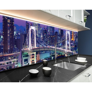 Наклейка на кухонний фартух 65 х 300 см, з фотодруком та захисною ламінацією з бруклінським мостом (БП-s_ar145-4) - Інтернет-магазин спільних покупок ToGether