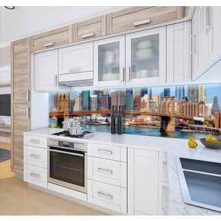 Наклейка на кухонний фартух 60 х 250 см, з фотодруком та захисною ламінацією бруклінський міст вранці (БП-s_ar166-1) - Інтернет-магазин спільних покупок ToGether
