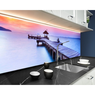 Наклейка на кухонний фартух 60 х 250 см, з фотодруком та захисною ламінацією морський причал (БП-s_ar211-1) - Інтернет-магазин спільних покупок ToGether