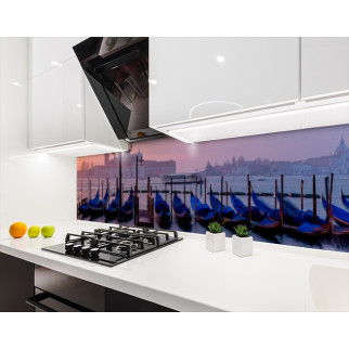 Наклейка на кухонний фартух 60 х 250 см, з фотодруком та захисною ламінацією з венеціанськими гондолами (БП-s_ar214-1) - Інтернет-магазин спільних покупок ToGether