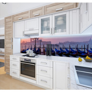 Наклейка на кухонний фартух 65 х 250 см, з фотодруком та захисною ламінацією з венеціанськими гондолами (БП-s_ar214-2) - Інтернет-магазин спільних покупок ToGether