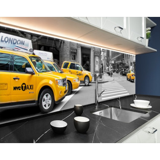 Наклейка на кухонний фартух 60 х 200 см, з фотодруком та захисною ламінацією таксі Нью Йорка (БП-s_ar409) - Інтернет-магазин спільних покупок ToGether