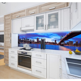 Наклейка на кухонний фартух 65 х 250 см, з фотодруком та захисною ламінацією бруклінський міст на світанку (БП-s_br101-2) - Інтернет-магазин спільних покупок ToGether