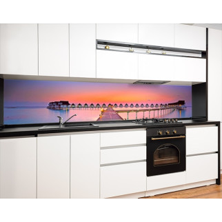 Наклейка на кухонний фартух 60 х 250 см, з фотодруком та захисною ламінацією будиночки на воді (БП-s_br112-1) - Інтернет-магазин спільних покупок ToGether