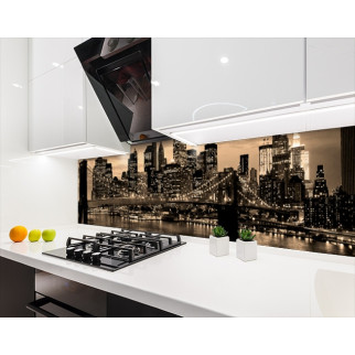 Наклейка на кухонний фартух 60 х 200 см, з фотодруком та захисною ламінацією бруклінський міст в променях світла (БП-s_br113) - Інтернет-магазин спільних покупок ToGether