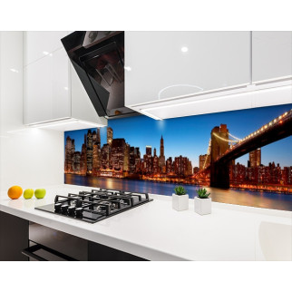 Наклейка на кухонний фартух 60 х 250 см, з фотодруком та захисною ламінацією вечірнє місто (БП-s_br114-1) - Інтернет-магазин спільних покупок ToGether