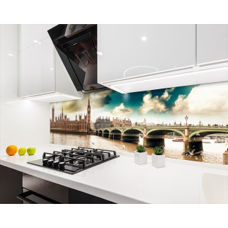 Наклейка на кухонний фартух 60 х 300 см, з фотодруком та захисною ламінацією Лондонські пам'ятки (БП-s_cd149-3) - Інтернет-магазин спільних покупок ToGether