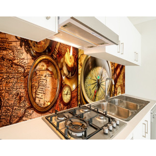 Наклейка на кухонний фартух 60 х 250 см, з фотодруком та захисною ламінацією старовинні мапи з компасом (БП-s_df041-1) - Інтернет-магазин спільних покупок ToGether