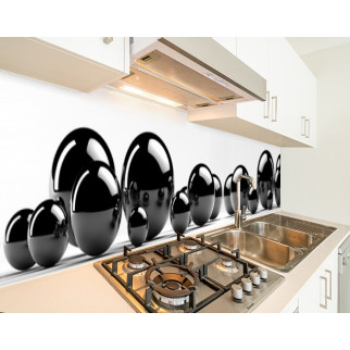 Наклейка на кухонний фартух 60 х 250 см, з фотодруком та захисною ламінацією з кулями чорними (БП-s_df159-1) - Інтернет-магазин спільних покупок ToGether