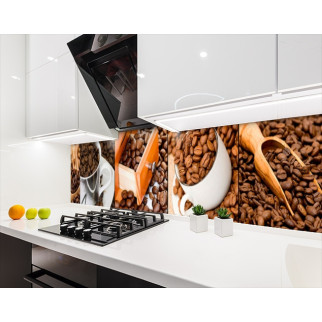 Наклейка на кухонний фартух 60 х 300 см, з фотодруком та захисною ламінацією кавові зерна з корицею (БП-s_ed040-3) - Інтернет-магазин спільних покупок ToGether