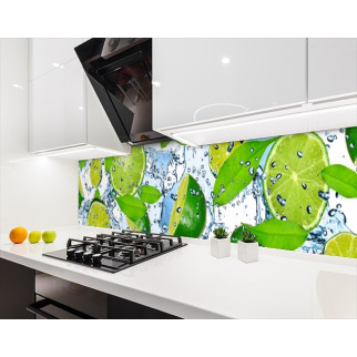 Наклейка на кухонний фартух 60 х 250 см, з фотодруком та захисною ламінацією лайм з цитрусами (БП-s_ed052-1) - Інтернет-магазин спільних покупок ToGether