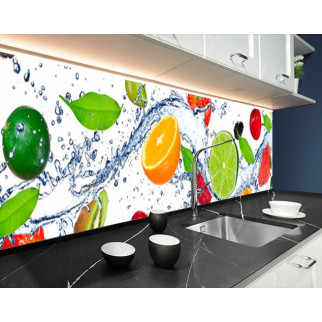 Наклейка на кухонний фартух 65 х 300 см, з фотодруком та захисною ламінацією ягоди у воді (БП-s_ed060-4) - Інтернет-магазин спільних покупок ToGether