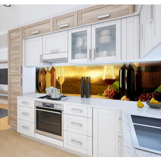 Наклейка на кухонний фартух 60 х 300 см, з фотодруком та захисною ламінацією винні келихи та діжки (БП-s_ed563-3) - Інтернет-магазин спільних покупок ToGether