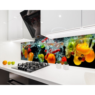 Наклейка на кухонний фартух 60 х 250 см, з фотодруком та захисною ламінацією овочі та фрукти у воді (БП-s_ed576-1) - Інтернет-магазин спільних покупок ToGether