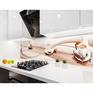 Наклейка на кухонний фартух 60 х 200 см, з фотодруком та захисною ламінацією кава та шоколад (БП-s_ed585) - Інтернет-магазин спільних покупок ToGether