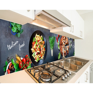 Наклейка на кухонний фартух 65 х 300 см, з фотодруком та захисною ламінацією піца з макаронами (БП-s_ed587-4) - Інтернет-магазин спільних покупок ToGether