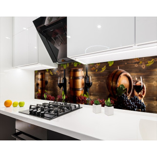 Наклейка на кухонний фартух 65 х 250 см, з фотодруком та захисною ламінацією винний льох на дегустації (БП-s_ed592-2) - Інтернет-магазин спільних покупок ToGether