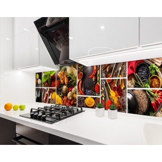Наклейка на кухонний фартух 60 х 250 см, з фотодруком та захисною ламінацією приправи запашні (БП-s_ed594-1) - Інтернет-магазин спільних покупок ToGether