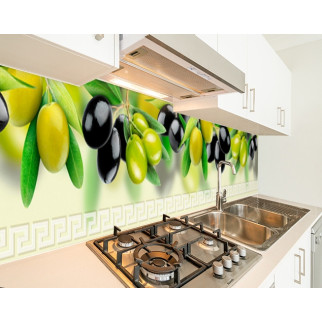 Наклейка на кухонний фартух 60 х 250 см, з фотодруком та захисною ламінацією оливки на гілках (БП-s_ed640-1) - Інтернет-магазин спільних покупок ToGether