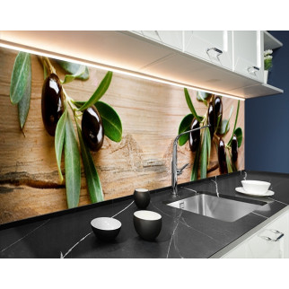 Наклейка на кухонний фартух 60 х 200 см, з фотодруком та захисною ламінацією оливки на столі (БП-s_ed650) - Інтернет-магазин спільних покупок ToGether